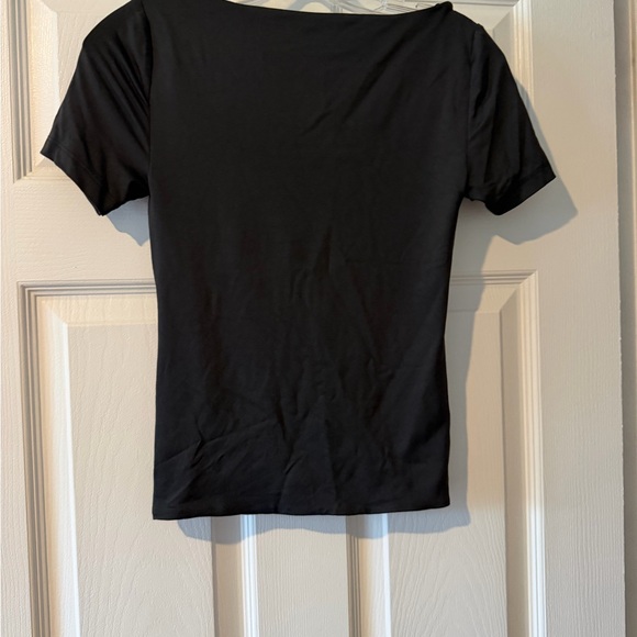 TWO Loft Versa 360 Knit Square Neck Fitted Shirts in Black and Brown - XS - Picture 5 of 9